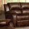 Warm Medium Brown Bonded Leather Contemporary Sofa w/Options