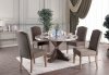 Bridgend 5Pc Dining Room Set CM3429RT in Natural & Genuine Marbl