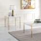 Otrac Coffee Table 3Pc Set LV00034 in White & Gold by Acme