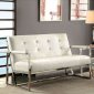 Sienna Loveseat & Chair Set CM-AC6262WH in Leatherette w/Options