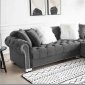 MS2135 Sectional Sofa in Gray Velvet by VImports