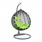 Wicker Hanging Egg Swing Chair ESC42G in Green by LeisureMod