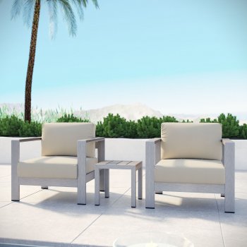 Shore Outdoor Patio 3Pc Set Choice of Color EEI-2599 by Modway [MWOUT-EEI-2599-Shore]