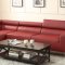 F7300 Sectional Sofa by Poundex in Burgundy Bonded Leather