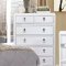 Ariston Bedroom CM7171WH w/Padded Headboard in White w/Options