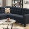 F6937 Sectional Sofa in Black Linen-Like Fabric by Boss