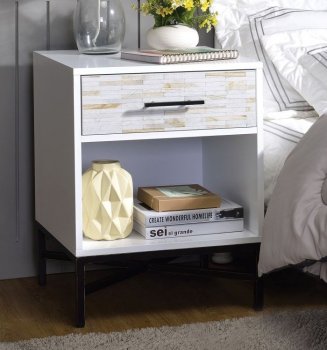 Uma Nightstands 2Pc Set 97450 by Acme in Weathered Wood & White [AMNS-97450-Uma]