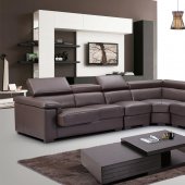 2605 Sectional Sofa in Brown Leather by ESF