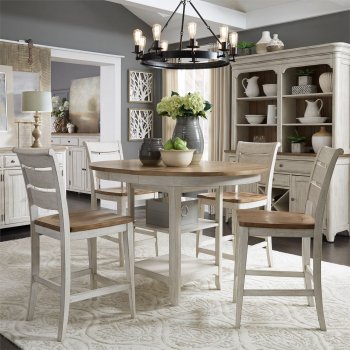 Farmhouse Reimagined 5Pc Counter Ht Dining Set 652-DR by Liberty [LFDS-652-GT4254-Farmhouse Reimag]