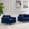 Naomi Sofa 633 in Navy Velvet Fabric by Meridian w/Options