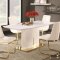 Cornelia Dining Table Set 5Pc 106711 High Gloss White by Coaster