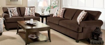 SM5048 Inverness Sofa in Dark Brown Fabric w/Options [FAS-SM5048 Inverness]