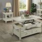 Suzette Coffee & 2 End Table Set CM4615 in Antique White w/Opt