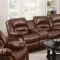 9242 Reclining Sectional Sofa in Brown Bonded Leather w/Options