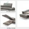 Camelia Sectional Sofa Grey Full Leather by ESF w/ Bed & Storage