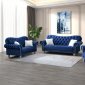 U4422 Sofa in Navy Velvet by Global w/Options