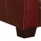 Hartley Sofa in Red Wine Leather w/Options