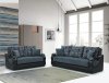 FD500 Sofa Bed & Loveseat Set in Gray Fabric by FDF