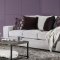 Lorenzo Sofa SM2674 in Light Gray Velvet-Like Fabric w/Options