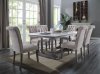 Yabeina Dining Table Marble Top 73265 in Gray Oak w/Options