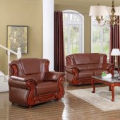 Bella 632 Sofa in Brown Bonded Leather w/Optional Items