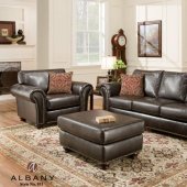 931 Sofa & Loveseat in Walnut by Albany w/Options