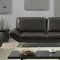 Roxi Sofa in Chocolate Full Leather by At Home USA w/Options