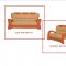 Orange and Beige Two-Tone Leather Living Room Sofa w/Options