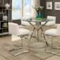 Livada II CM3170WH-RPT 5PC Counter Height Dinette Set in Chrome