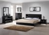 Lucca Bedroom Set 6Pc in Black Lacquered Finish by J&M