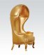 59117 Jana Accent Chair in Gold Tone Leatherette by Acme