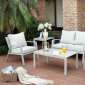 Cordelia Outdoor Patio 5Pc Set CM-OC1765 in Light Gray w/Options