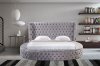 LCL-B04 Upholstered Bed in Light Gray Velvet