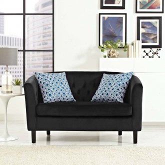 Prospect Loveseat EEI-2615-BLK in Black Velvet by Modway