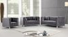 Mariel Sofa 629 in Grey Velvet Fabric by Meridian w/Options