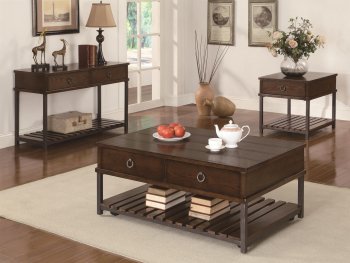 702808 Coffee Table in Dark Tobacco by Coaster w/Options [CRCT-702808]