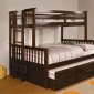 CM-BK458F-EXP University I Twin/Full Bunk Bed in Dark Walnut