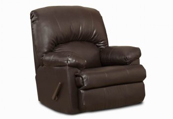 Brown Blended Leather Modern Comfortable Recliner [CHFRC-V1-8500-BN]