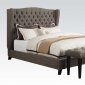 20900 Faye Upholstered Bed in Chocolate Fabric by Acme