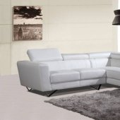 6201 Sectional Sofa in White Leather by At Home USA