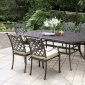 Chiara I Patio Table CM-OT2303-T in Black w/CM-OT2303-AC Chairs