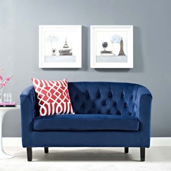 Prospect Loveseat EEI-2615-NAV in Navy Velvet by Modway [MWS-EEI-2615-NAV Prospect]