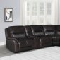 Jeremy Motion Sectional Sofa 609700 in Dark Brown by Coaster