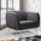 Harlow Sofa 685 in Grey Velvet Fabric by Meridian w/Options