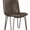 Chambler 130084 Set 4 of Dining Chairs in Brown Leatherette