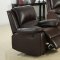 Oxford Reclining Sofa CM6555 in Dark Brown Leatherette w/Options