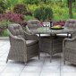 Canistota Outdoor Patio Table 5Pc Set CM-OT2220-47 in Gray