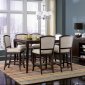 Dark Cherry Finish Modern Counter Height Dining Table w/Options