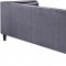 Taylor Sectional Sofa 643 in Grey Velvet Fabric by Meridian