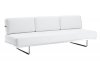 Charles Convertible Sofa in White Leather by Modway